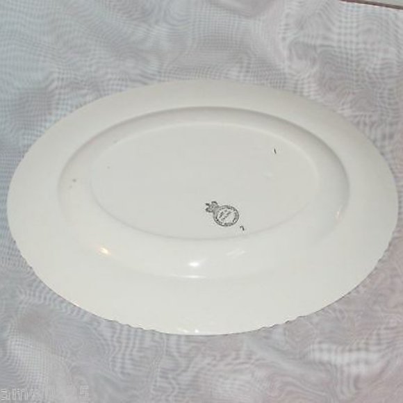 Large Serving Platter John Maddock 12" Oval Floral Center Cottagecore Vintage - Picture 5 of 9